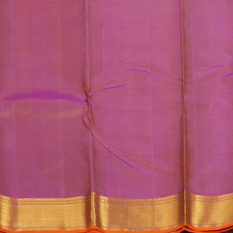 Hayagrivas Handloom Beige Kanjivaram Silk Saree with Onion Pink Border KBF194E1-1