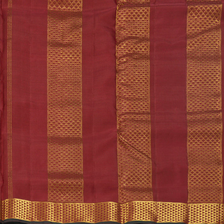 Hayagrivas Handloom Araku Maroon Ten Yards Silk Madisar Saree KBF195E11-1