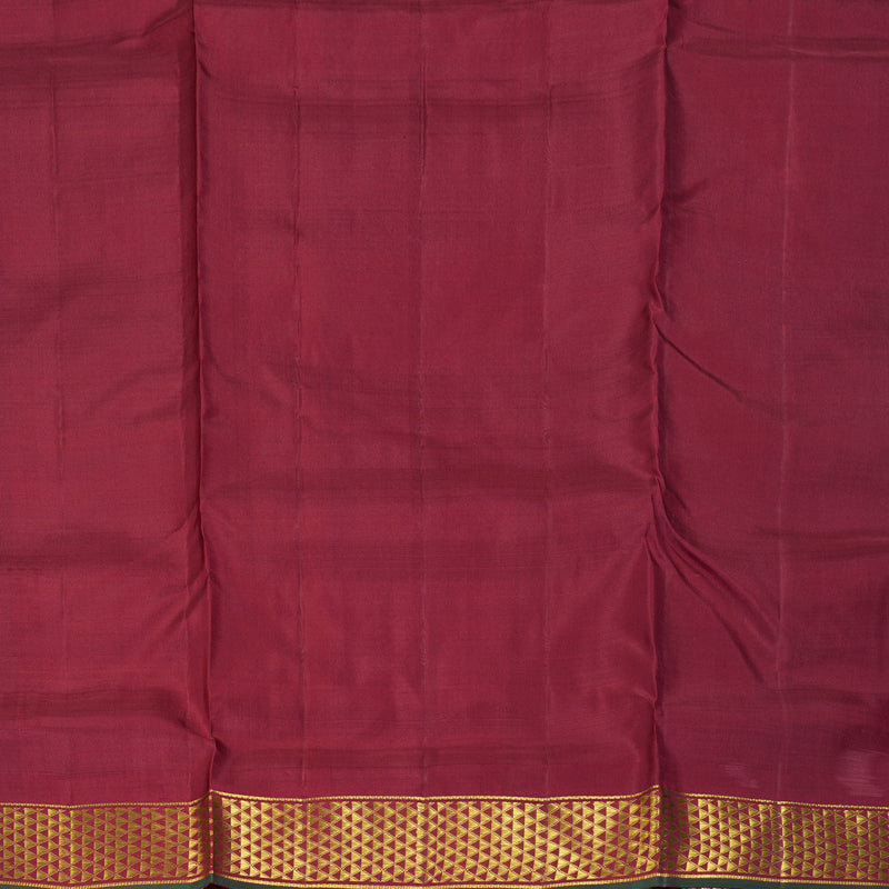 Hayagrivas Handloom Maroon Ten Yards Silk Saree KBF195E12-1