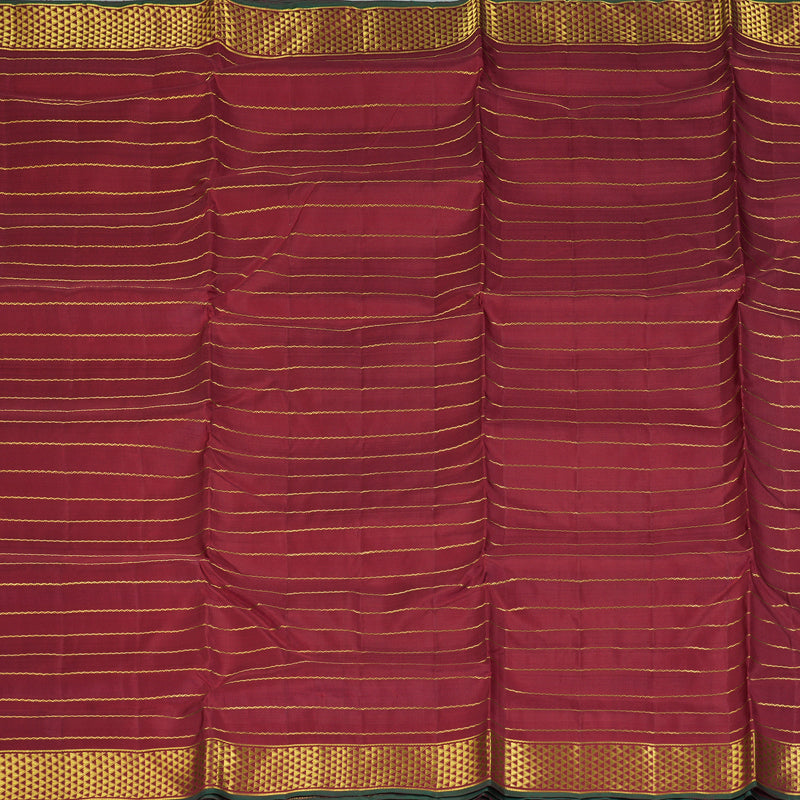 Hayagrivas Handloom Maroon Ten Yards Silk Saree KBF195E12-1