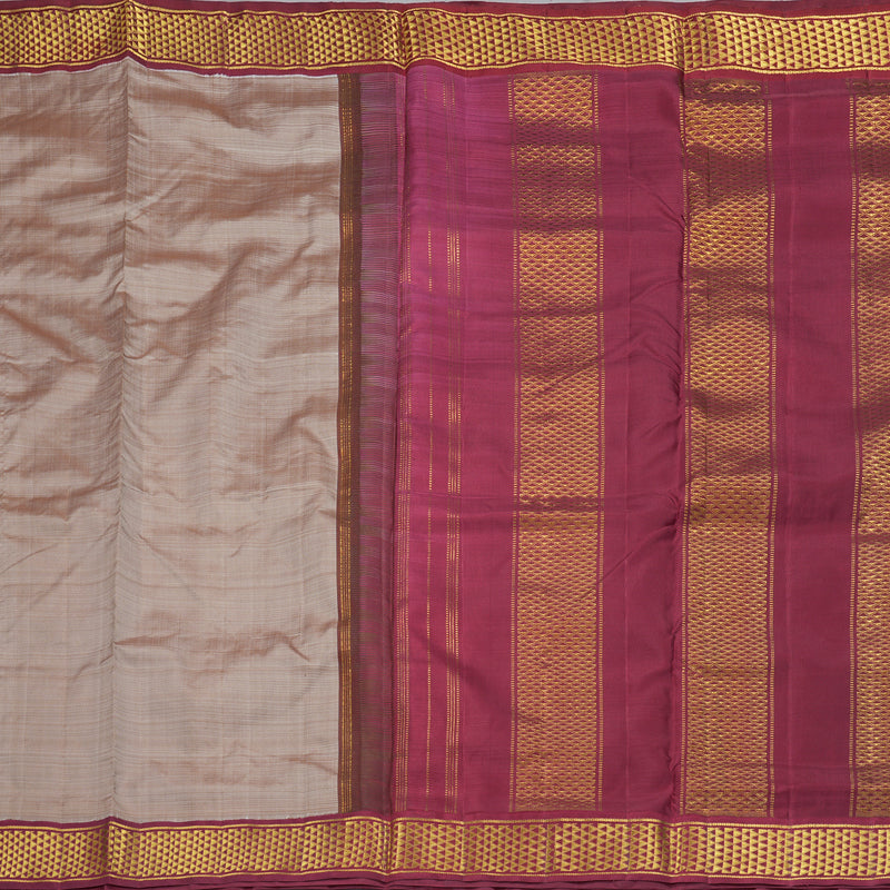 Hayagrivas Handloom Onion Pink Ten Yards Silk Saree KBF195E4-2