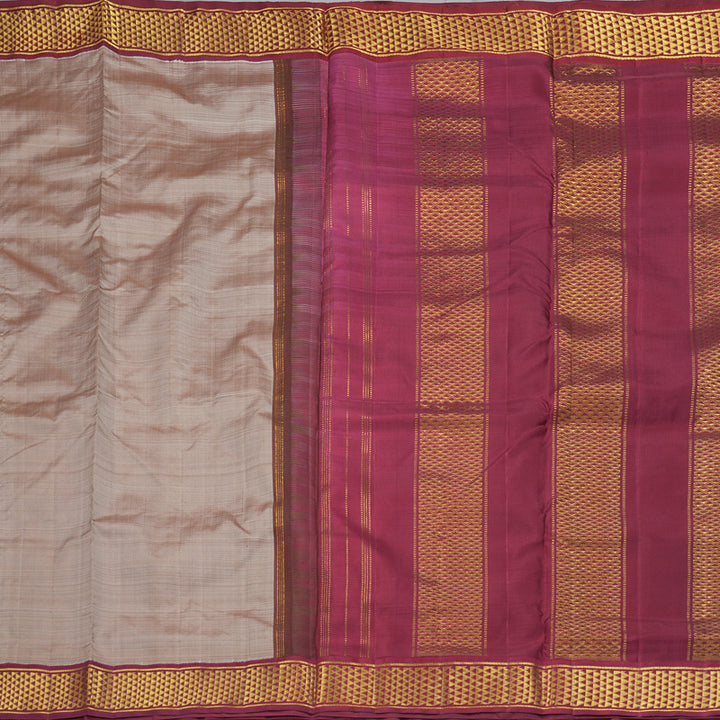 Hayagrivas Handloom Onion Pink Ten Yards Silk Saree KBF195E4-2