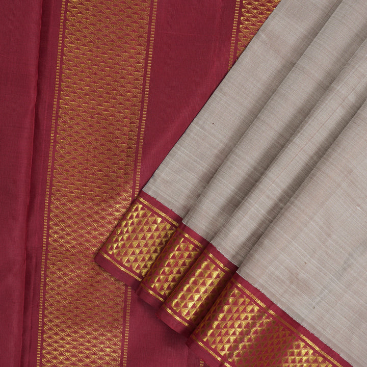 Hayagrivas Handloom Onion Pink Ten Yards Silk Saree KBF195E4-2