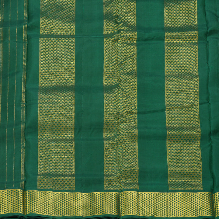 Hayagrivas Handloom Araku Maroon Ten Yards Silk Saree with Green Border KBF195E5-2
