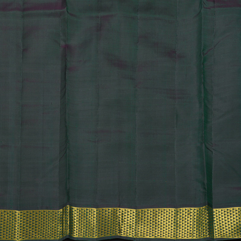 Hayagrivas Handloom Peach Orange Ten Yards Silk Saree with Karpagam Pachai Border KBF195E6-2