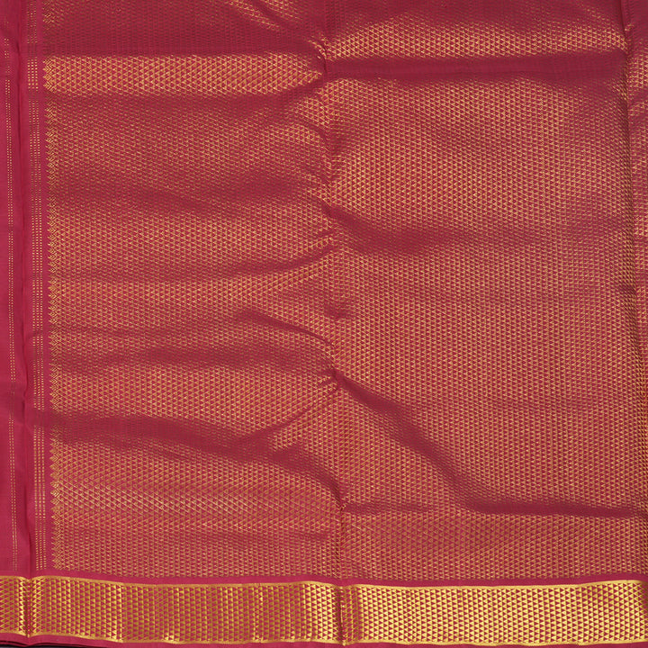 Hayagrivas Handloom Peacock Blue Ten Yards Silk Saree with Araku Maroon Border KBF195E9-2