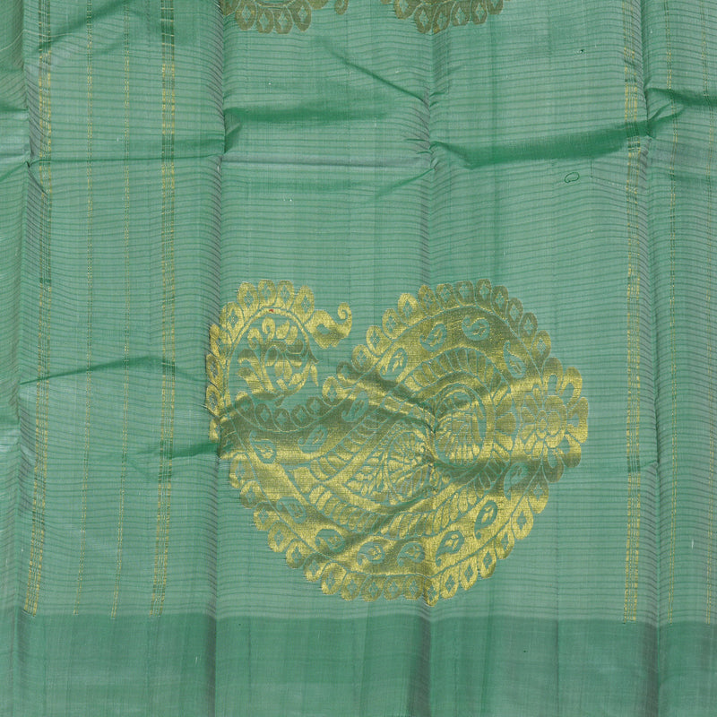 Hayagrivas Handloom Half-White Kanjivaram Silk Saree KBF196E1-11