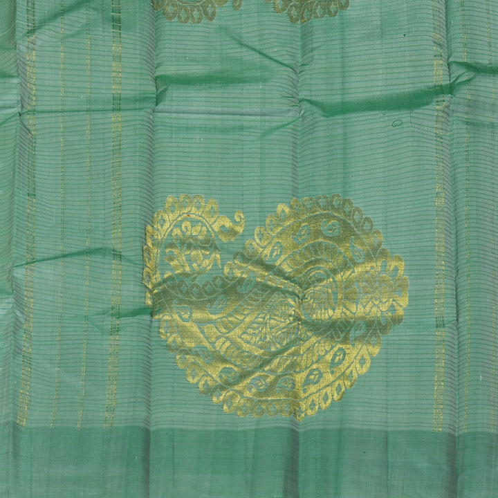 Hayagrivas Handloom Half-White Kanjivaram Silk Saree KBF196E1-11