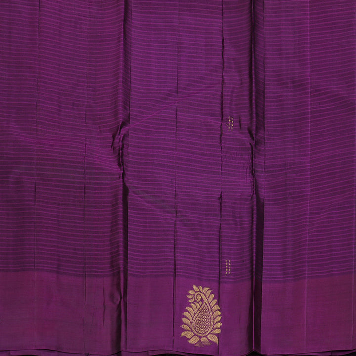 Hayagrivas Handloom Rust Orange Kanjivaram Silk Saree KBF196E1-2