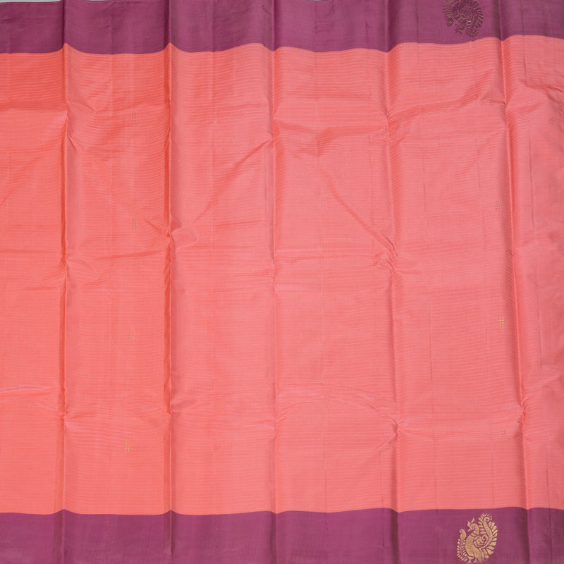Hayagrivas Handloom Peach Kanjivaram Silk Saree KBF196E1-3