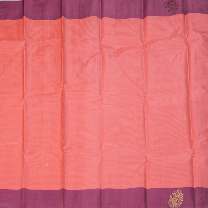 Hayagrivas Handloom Peach Kanjivaram Silk Saree KBF196E1-3