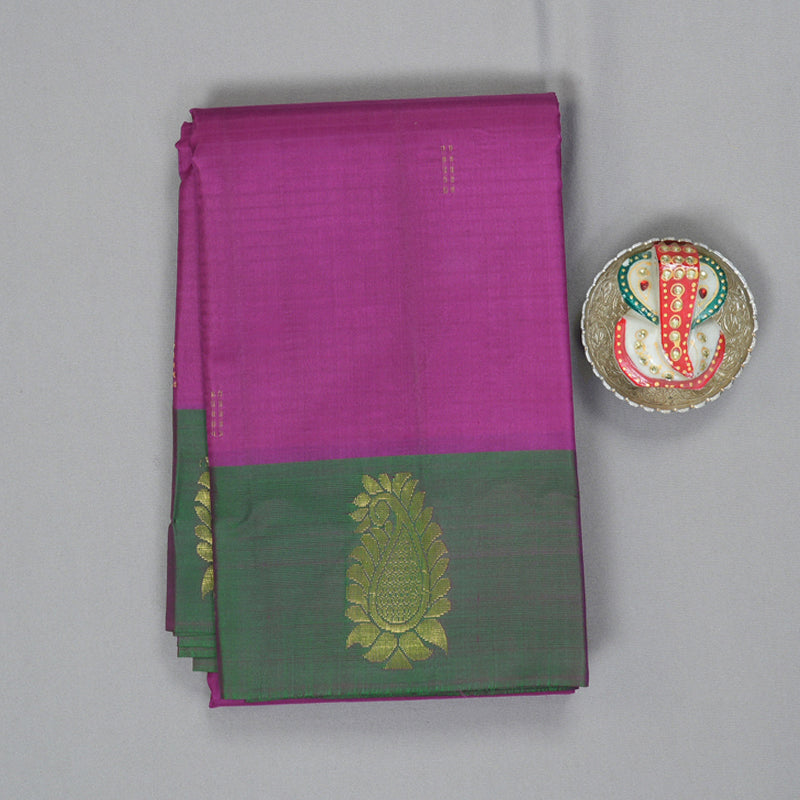 Hayagrivas Handloom Purple Kanjivaram Silk Saree KBF196E1-7