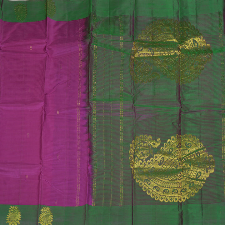 Hayagrivas Handloom Purple Kanjivaram Silk Saree KBF196E1-7