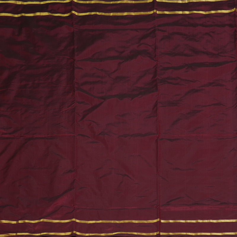 Hayagrivas Handloom Maroon Ten Yards Silk Saree KBF197E1-11