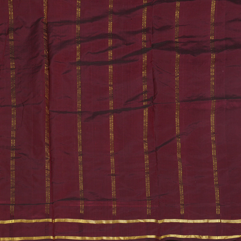 Hayagrivas Handloom Maroon Ten Yards Silk Saree KBF197E1-11