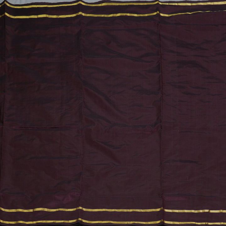 Hayagrivas Handloom Coffee Brown Ten Yards Silk Saree KBF197E1-12