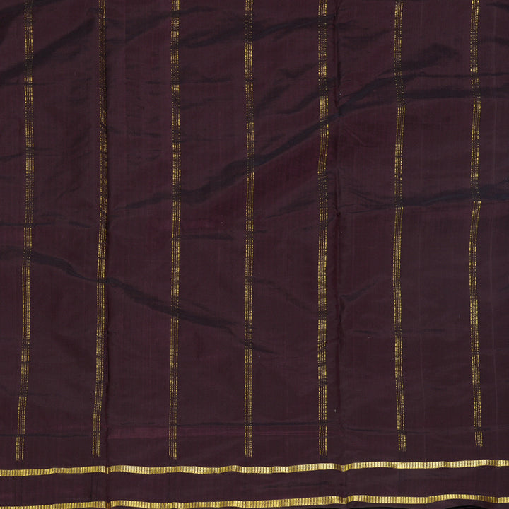 Hayagrivas Handloom Coffee Brown Ten Yards Silk Saree KBF197E1-12