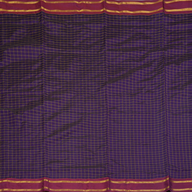 Hayagrivas Handloom Violet Ten Yards Silk Saree KBF197E1-5