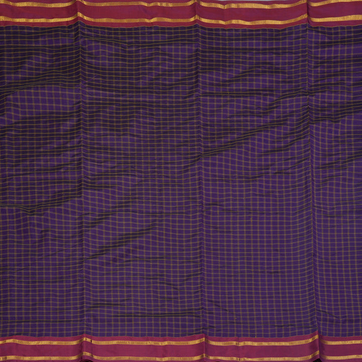 Hayagrivas Handloom Violet Ten Yards Silk Saree KBF197E1-5