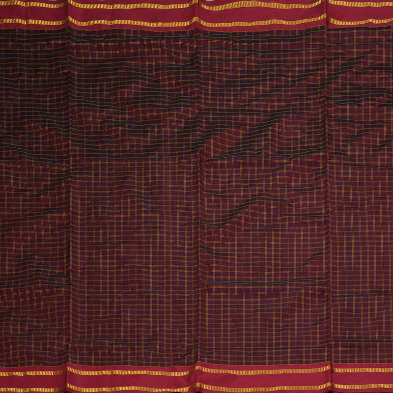 Hayagrivas Handloom Araku Maroon Ten Yards Silk Saree KBF197E1-6