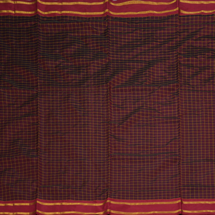 Hayagrivas Handloom Araku Maroon Ten Yards Silk Saree KBF197E1-6