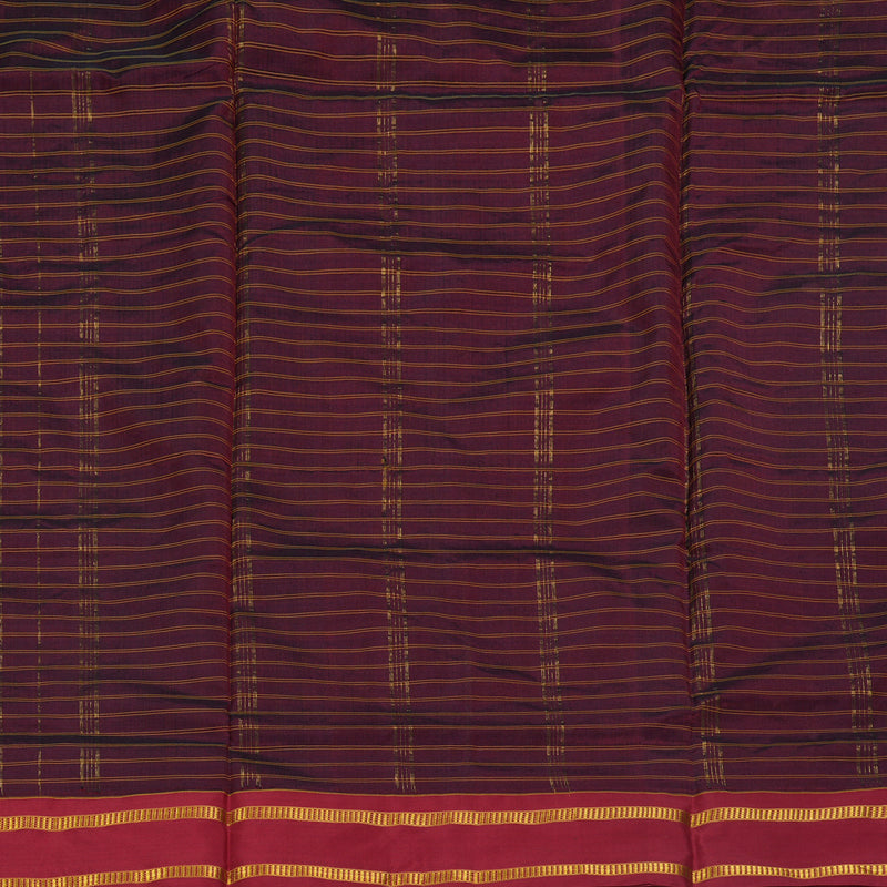 Hayagrivas Handloom Araku Maroon Ten Yards Silk Saree KBF197E1-6
