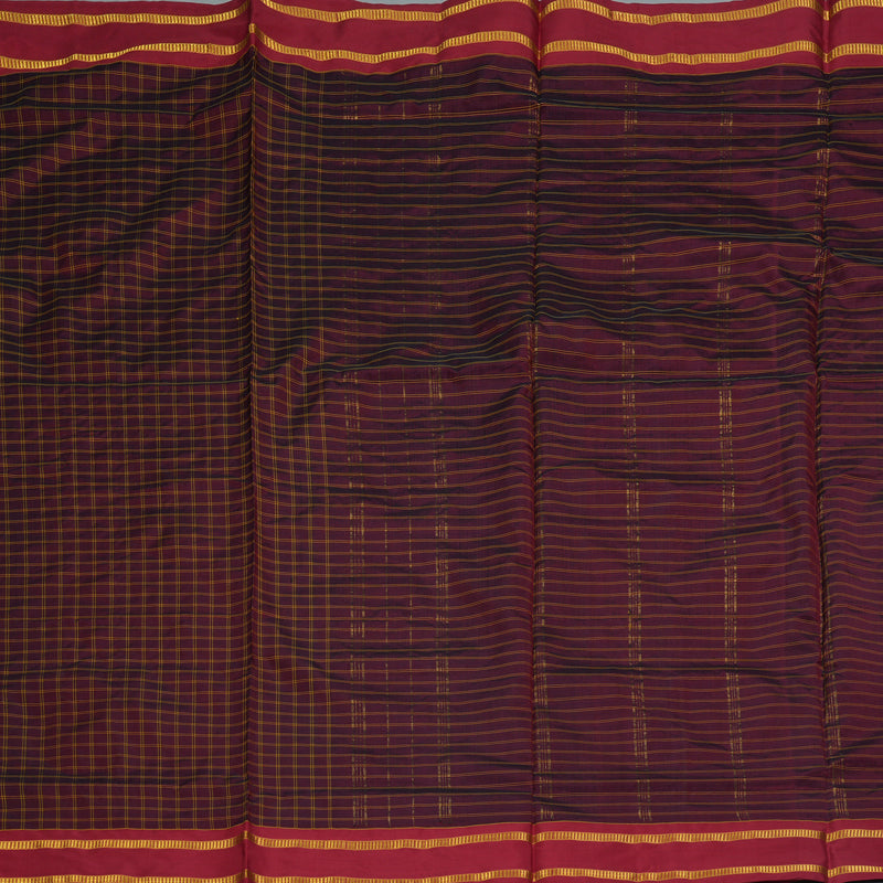 Hayagrivas Handloom Araku Maroon Ten Yards Silk Saree KBF197E1-6