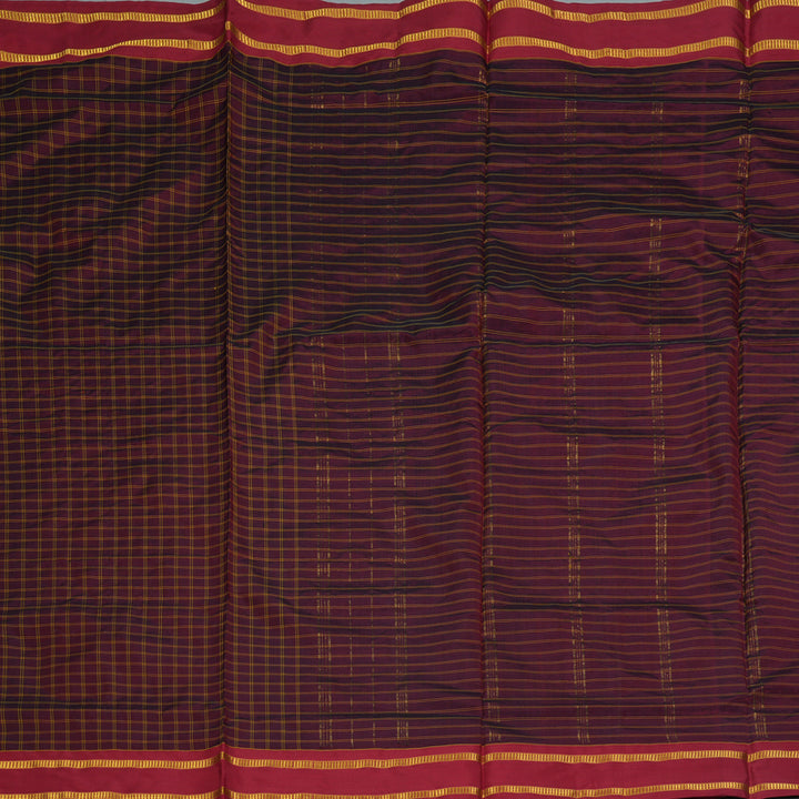 Hayagrivas Handloom Araku Maroon Ten Yards Silk Saree KBF197E1-6