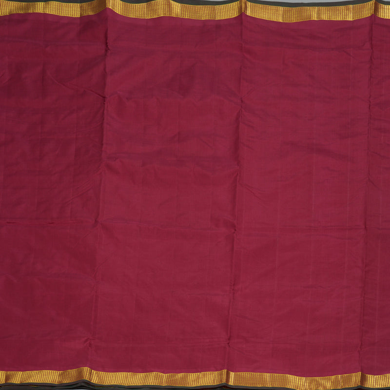Hayagrivas Handloom Maroon Ten Yards Silk Saree KBF197E2-1