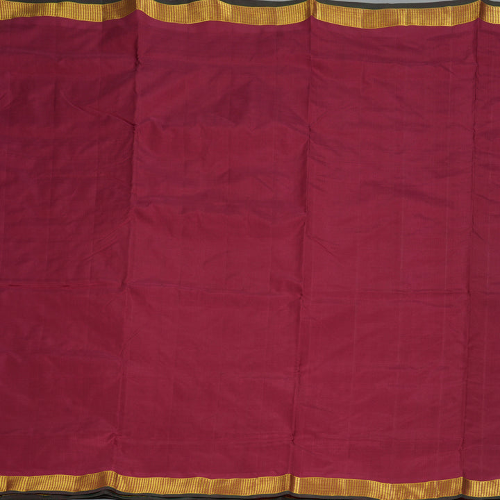 Hayagrivas Handloom Maroon Ten Yards Silk Saree KBF197E2-1