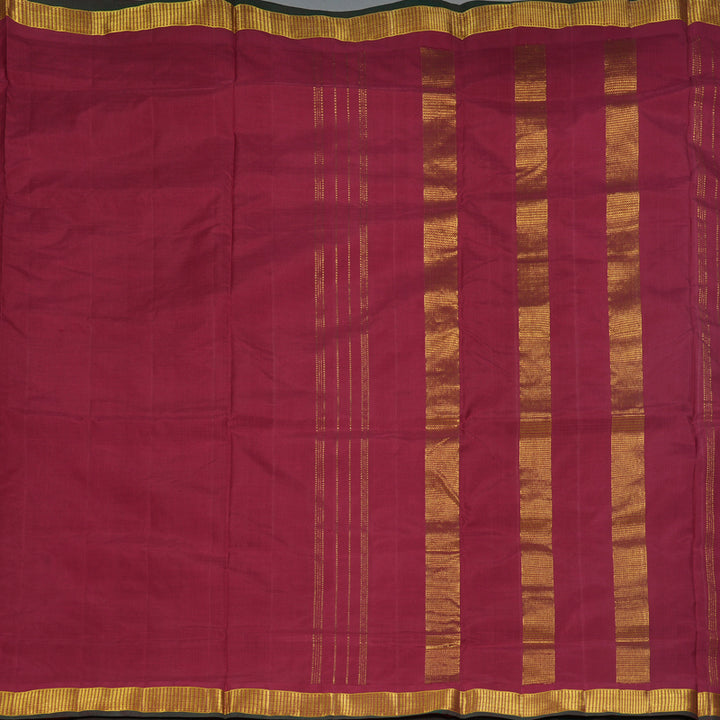 Hayagrivas Handloom Maroon Ten Yards Silk Saree KBF197E2-1