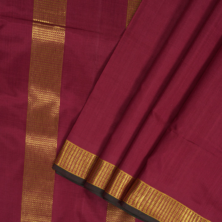 Hayagrivas Handloom Maroon Ten Yards Silk Saree KBF197E2-1