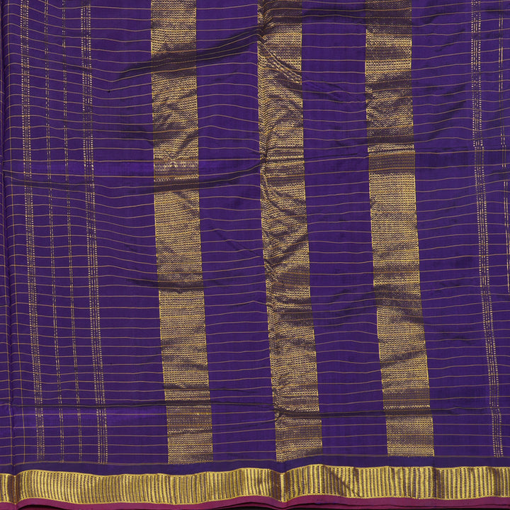 Hayagrivas Handloom Violet Ten Yards Silk Saree KBF197E3-1