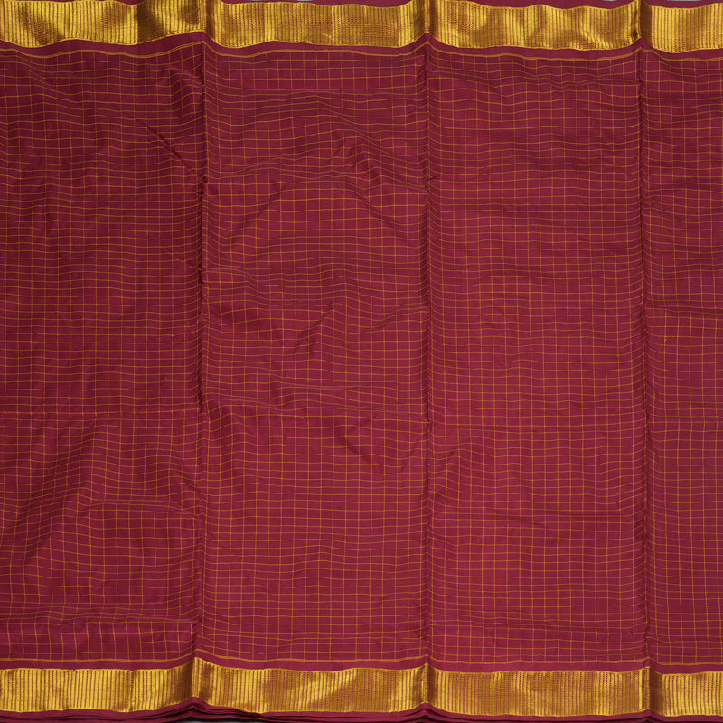Hayagrivas Handloom Araku Maroon Ten Yards Silk Saree KBF197E4-2