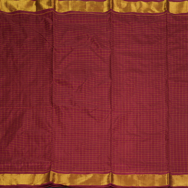 Hayagrivas Handloom Araku Maroon Ten Yards Silk Saree KBF197E4-2