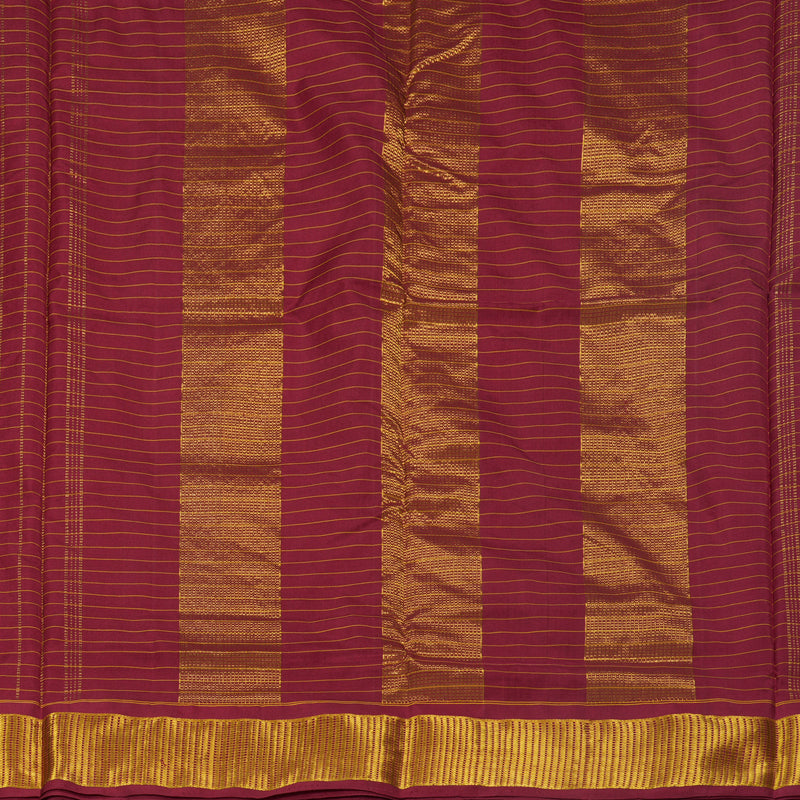 Hayagrivas Handloom Araku Maroon Ten Yards Silk Saree KBF197E4-2