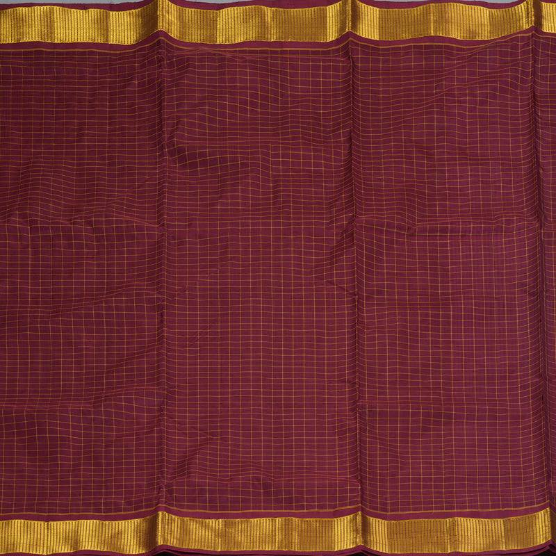 Hayagrivas Handloom Maroon Ten Yards Silk Saree KBF197E4-3
