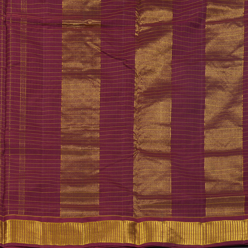 Hayagrivas Handloom Maroon Ten Yards Silk Saree KBF197E4-3