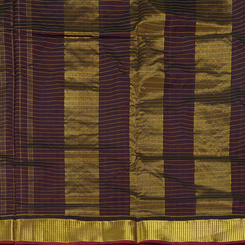 Hayagrivas Handloom Maroon Ten Yards Silk Saree KBF197E4-5