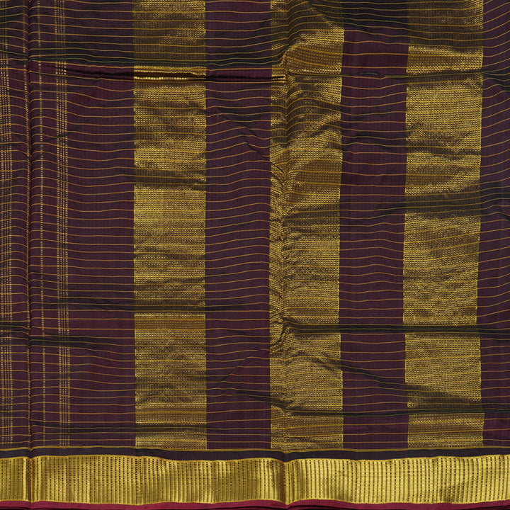 Hayagrivas Handloom Maroon Ten Yards Silk Saree KBF197E4-5