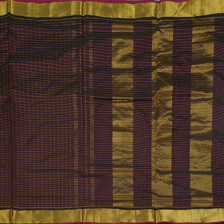 Hayagrivas Handloom Maroon Ten Yards Silk Saree KBF197E4-5