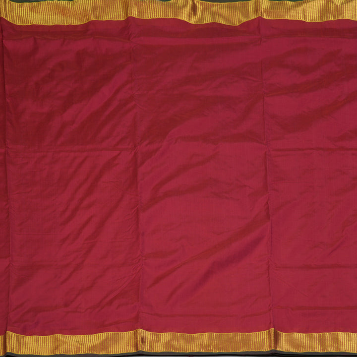 Hayagrivas Handloom Maroon Ten Yards Silk Saree KBF197E5-1