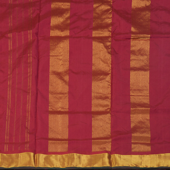 Hayagrivas Handloom Maroon Ten Yards Silk Saree KBF197E5-1