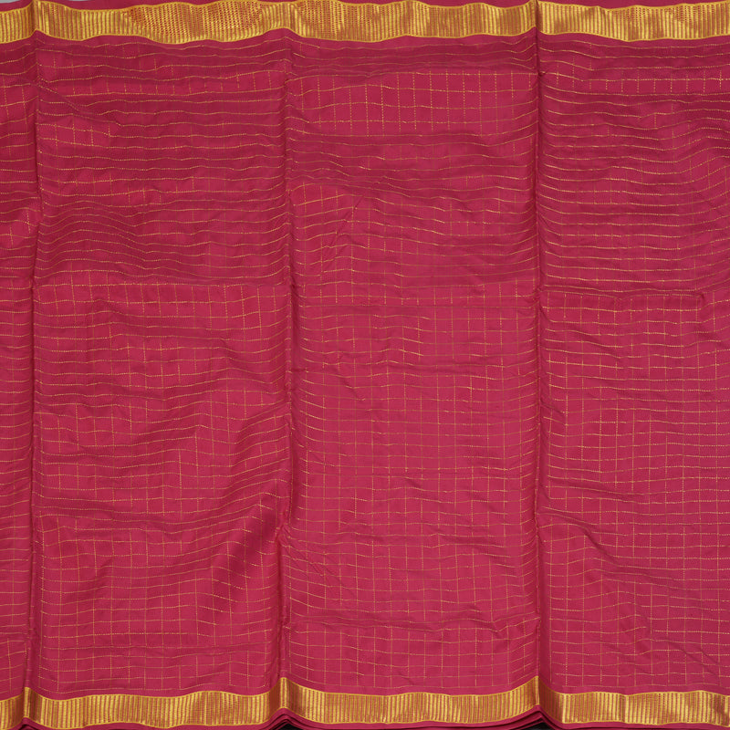 Hayagrivas Handloom Maroon Ten Yards Silk Saree KBF197E6-1