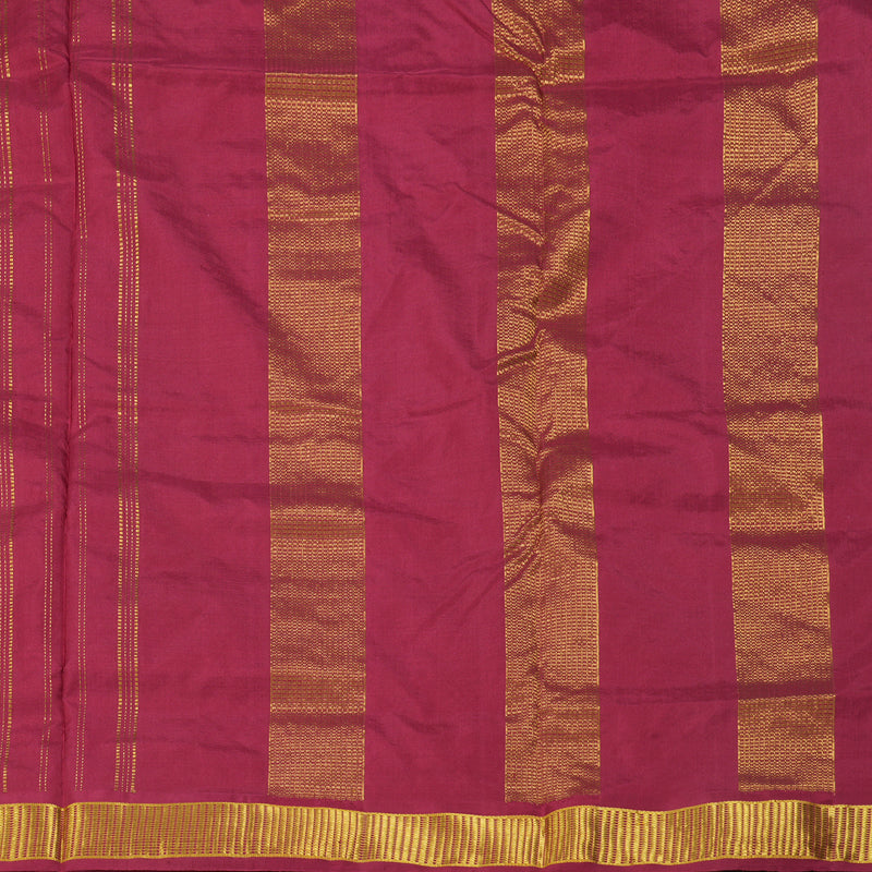 Hayagrivas Handloom Maroon Ten Yards Silk Saree KBF197E6-1