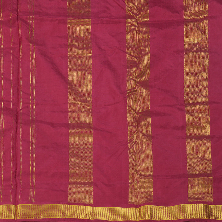 Hayagrivas Handloom Maroon Ten Yards Silk Saree KBF197E6-1