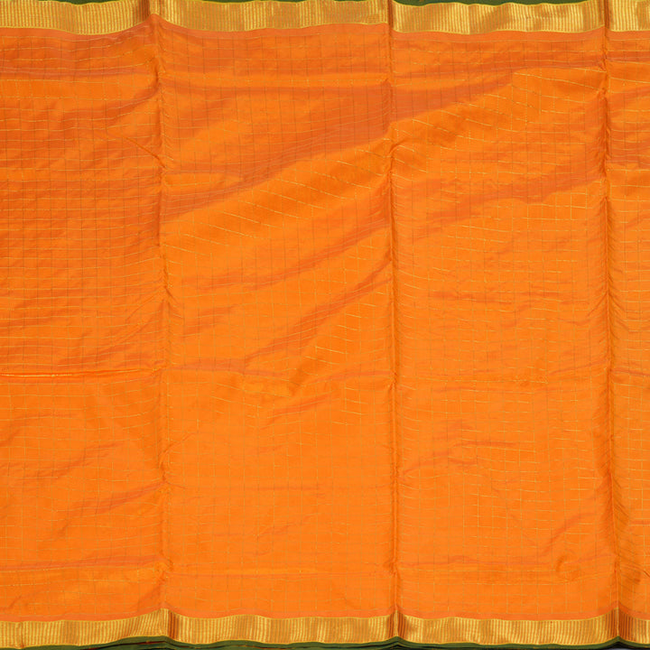 Hayagrivas Handloom Mango Yellow Ten Yards Silk Saree KBF197E6-2