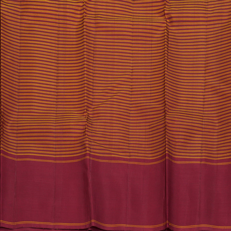 Hayagrivas Handloom Yellow & Maroon Checks Kanjivaram Silk Saree KBF198E11-1