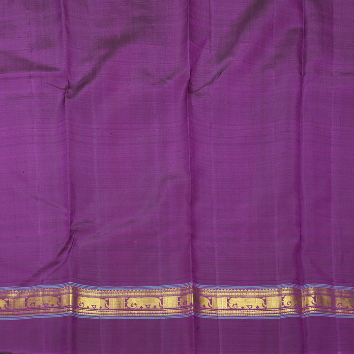 Hayagrivas Handloom Sandal Kanjivaram Silk Saree with Purple Border KBF198E9-1