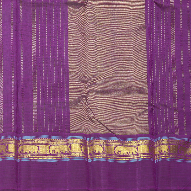 Hayagrivas Handloom Sandal Kanjivaram Silk Saree with Purple Border KBF198E9-1